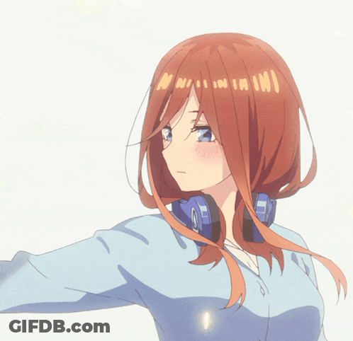 A Drawing Of A Girl With Headphones On Her Ear GIF