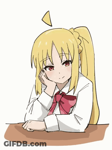A Drawing Of A Girl With Long Blonde Hair GIF