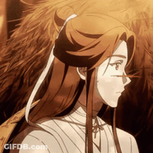 A Drawing Of A Girl With Long Brown Hair GIF
