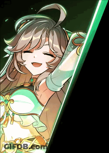 A Drawing Of A Girl With Long Hair And A Green Background GIF