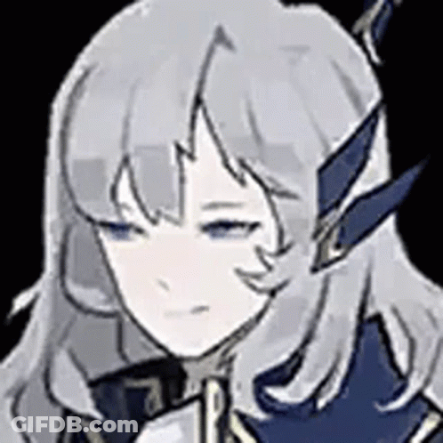 Drawing Of Girl With Long Hair And Blue Eyes GIF