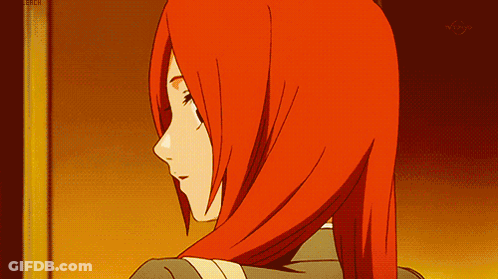 A Drawing Of A Girl With Long Red Hair And The Word Ebch On The Bottom Right GIF