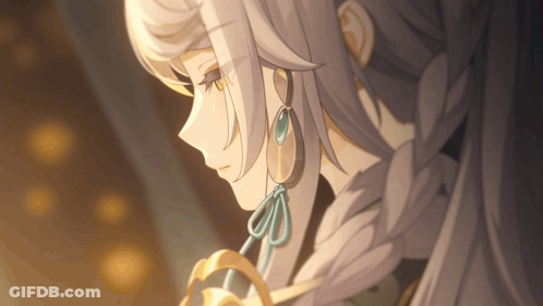 A Drawing Of A Girl With Long White Hair GIF