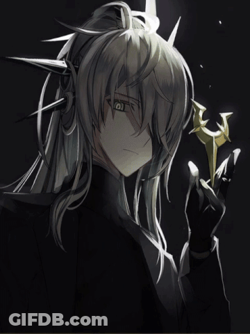 A Drawing Of A Girl With Long White Hair GIF
