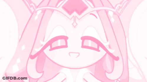 A Drawing Of A Girl With Pink Hair And A Tiara On Her Head GIF