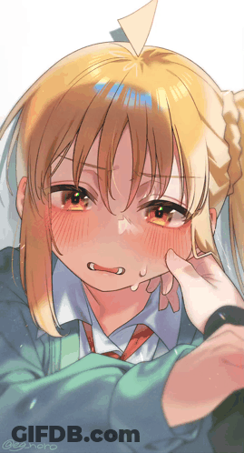 A Drawing Of A Girl With Tears Running Down Her Cheeks GIF