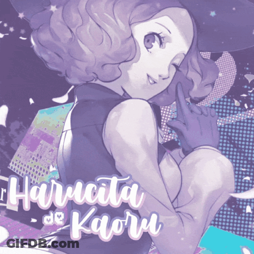 A Drawing Of A Girl With The Name Harucita De Kaoru GIF