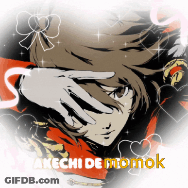 A Drawing Of A Girl With The Name Takechi De Momok GIF