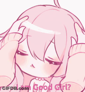 A Drawing Of A Girl With The Words " I Am Good Girl " Below Her GIF