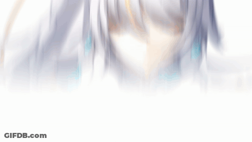 A Drawing Of A Girl With White Hair And Earrings GIF