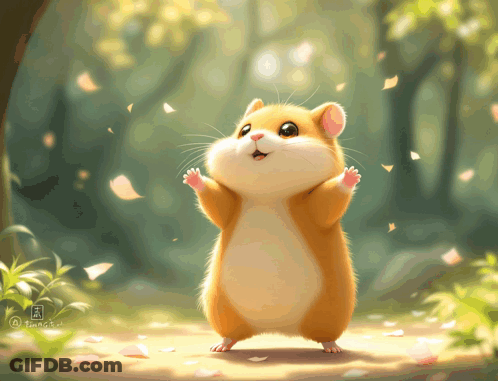 A Drawing Of A Hamster With The Letters Aa On The Bottom Of It GIF