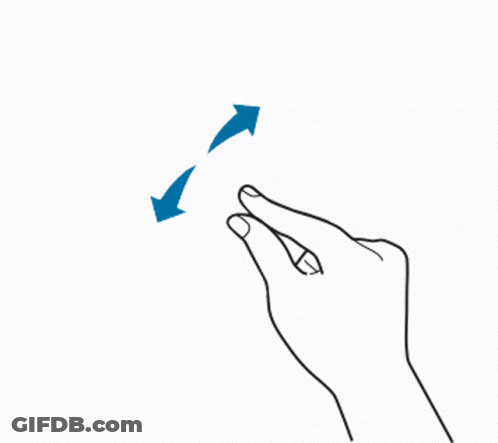 A Drawing Of A Hand With Two Arrows Pointing To The Left And Right GIF