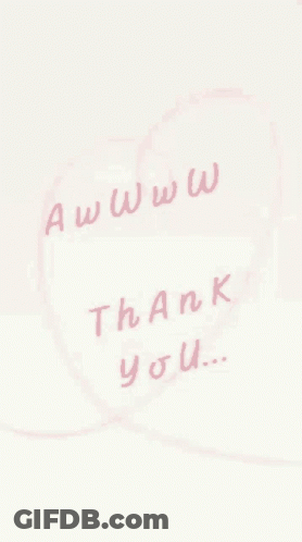 A Drawing Of A Heart With The Words Awww Thank You Written Inside Of It GIF