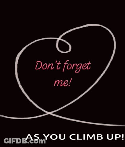 A Drawing Of A Heart With The Words " Do N't Forget Me " GIF
