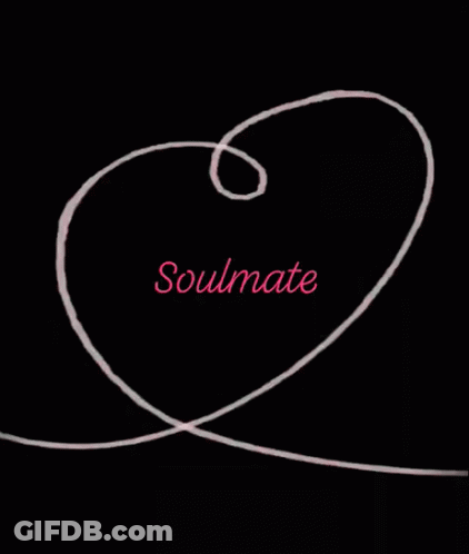 A Drawing Of A Heart With The Words Soulmate Written On It GIF