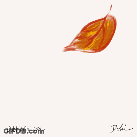 A Drawing Of A Leaf With The Website Debbie Ohl.com At The Bottom GIF