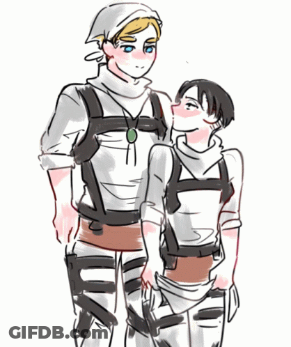 A Drawing Of A Man And A Woman Standing Next To Each Other With A Heart Above Them GIF