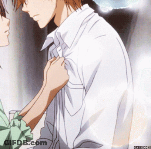 A Drawing Of A Man And A Woman With The Word Orekicchi In The Corner GIF