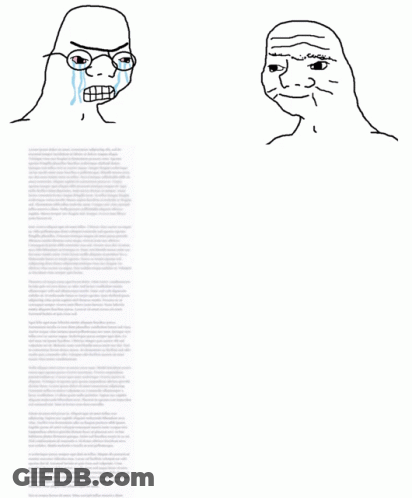 A Drawing Of A Man Crying Next To A Drawing Of An Ice Cream Bar With A Bite Taken Out Of It GIF