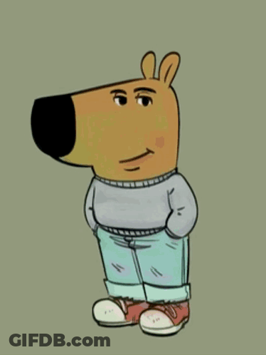 A Drawing Of A Man Holding A Cartoon Character With Esquire Written On The Bottom GIF