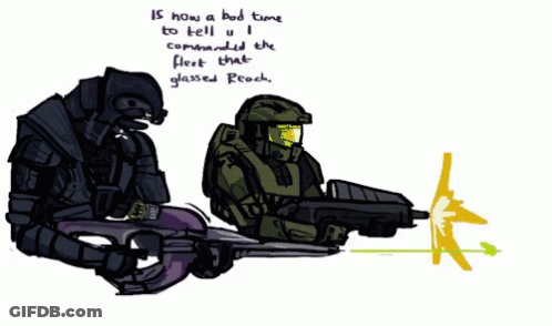 A Drawing Of A Man Holding A Gun With The Words Is Now A Bad Time To Tell U GIF