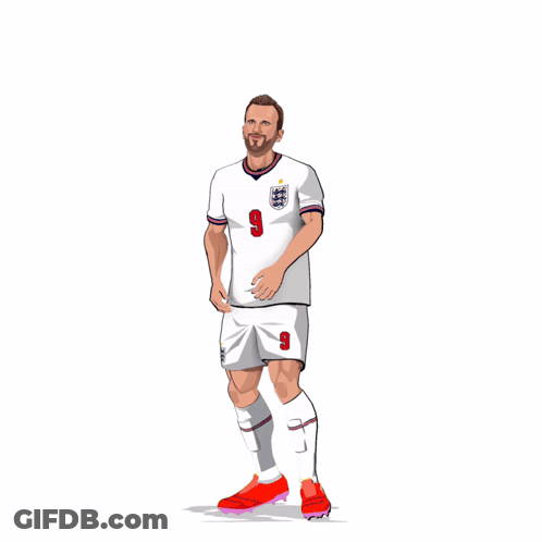A Drawing Of A Man Holding A Soccer Ball With The Letter U On It GIF