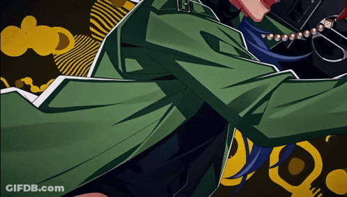 A Drawing Of A Man In A Green Jacket GIF