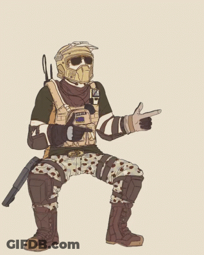 A Drawing Of A Man In A Military Uniform With A Helmet That Says ' Cool ' GIF