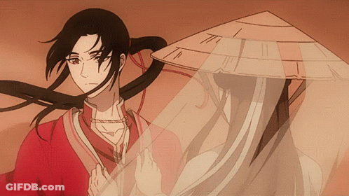 A Drawing Of A Man In A Red Shirt And A Woman In A White Hat GIF