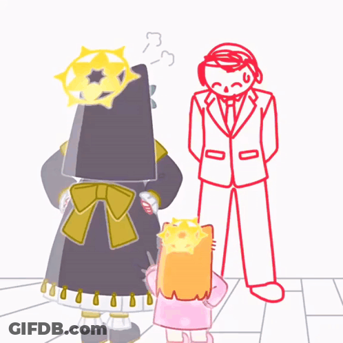 A Drawing Of A Man In A Suit And Tie GIF