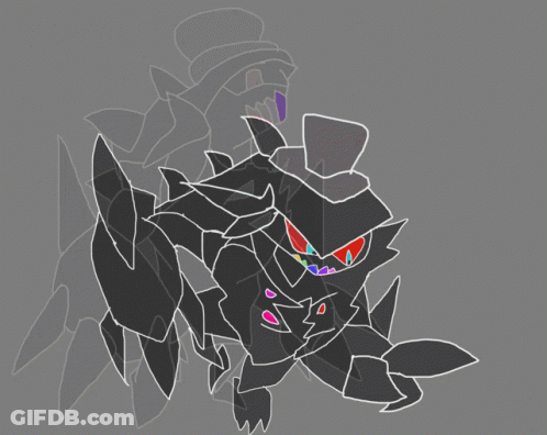 A Drawing Of A Man In A Top Hat With A Rainbow Of Colors GIF