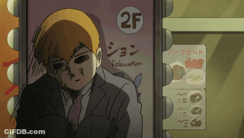 A Drawing Of A Man In Front Of A Sign That Says 2F On It GIF