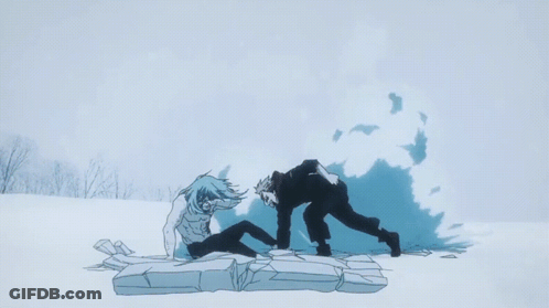 A Drawing Of A Man Kicking Another Man In The Head GIF