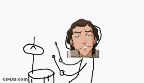Man Playing Drums With Ba Dum Tsss GIF