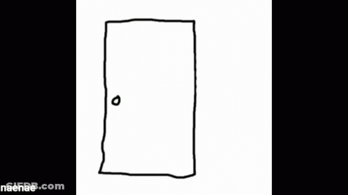 Man Standing By Door Next To Conversation Screenshot GIF