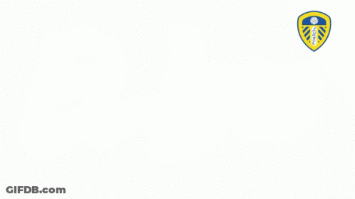 A Drawing Of A Man Wearing A Shirt That Says Leeds United On It GIF