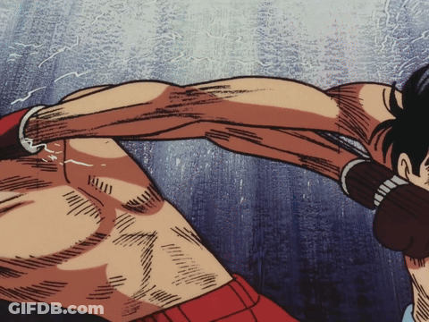 Man Wearing Boxing Gloves Number 11 GIF