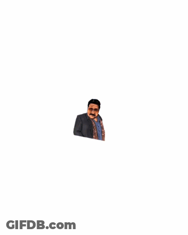 A Drawing Of A Man Wearing Glasses And A Plaid Scarf GIF