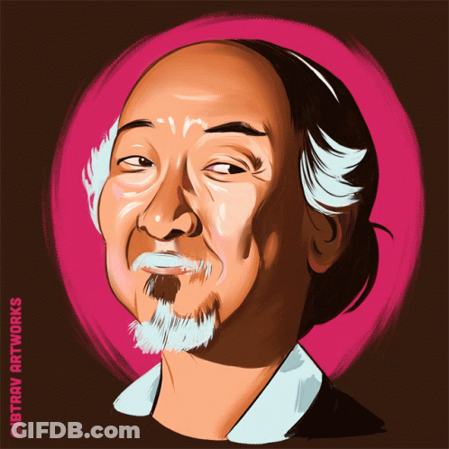A Drawing Of A Man With A Beard And A Pink Circle Behind Him That Says Cbtraw Artworks GIF