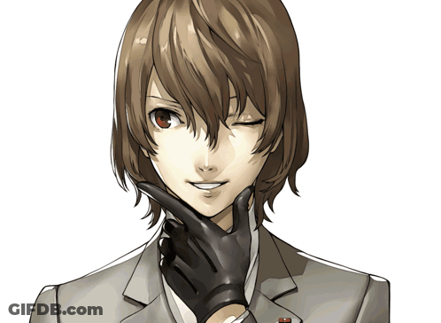 A Drawing Of A Man With A Black Glove On His Hand GIF