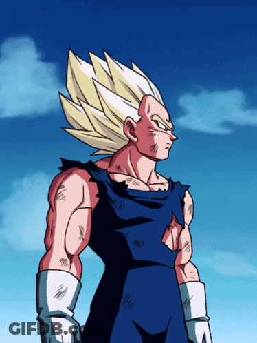A Drawing Of A Man With A Blue Shirt And White Gloves GIF