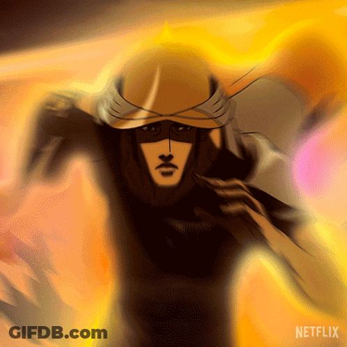 A Drawing Of A Man With A Netflix Logo On The Bottom GIF