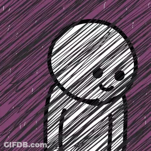 A Drawing Of A Man With A Purple Background GIF
