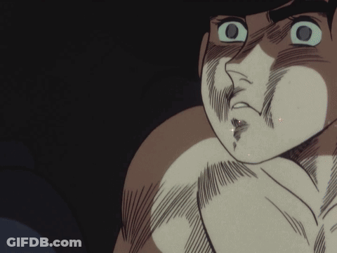 A Drawing Of A Man With A Surprised Look On His Face And The Number 6 On His Ear GIF