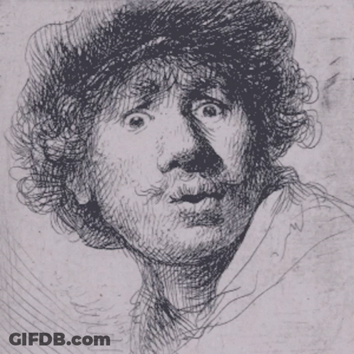 A Drawing Of A Man With Blue Eyes Says I 'M Validated By Vid GIF