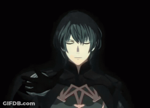 A Drawing Of A Man With Green Hair And A Black Suit GIF
