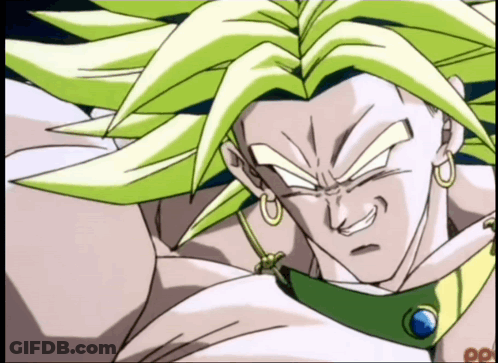 A Drawing Of A Man With Green Hair And A Necklace GIF