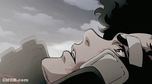 A Drawing Of A Man With His Eyes Closed GIF