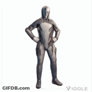 A Drawing Of A Man With His Hands On His Hips And The Word Viggle Below It GIF