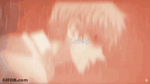 A Drawing Of A Man With The Word Lovely Written Above Him GIF